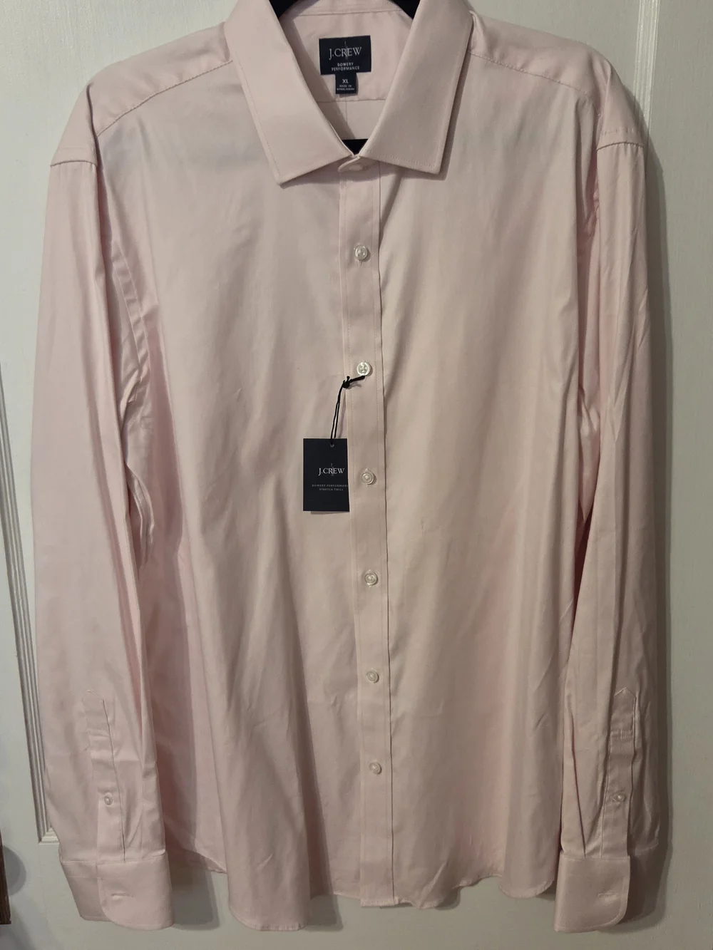 NWT J. Crew Bowery Performance Stretch Dress Shirt With Spread Collar Slim XL